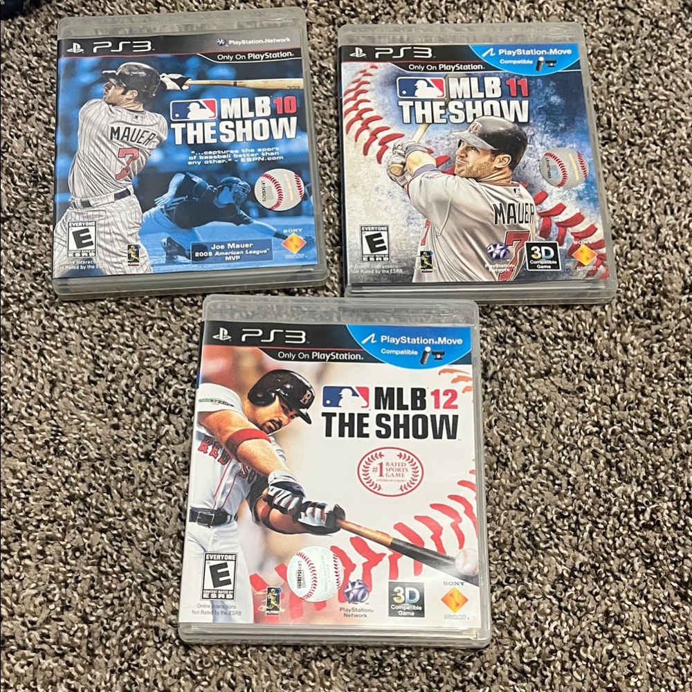 Sony MLB The Show PS3 Game Trio (10,11,12)